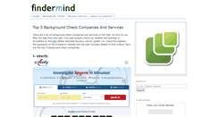 Desktop Screenshot of findermind.com