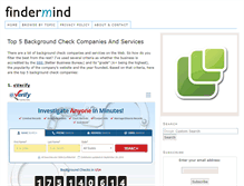 Tablet Screenshot of findermind.com